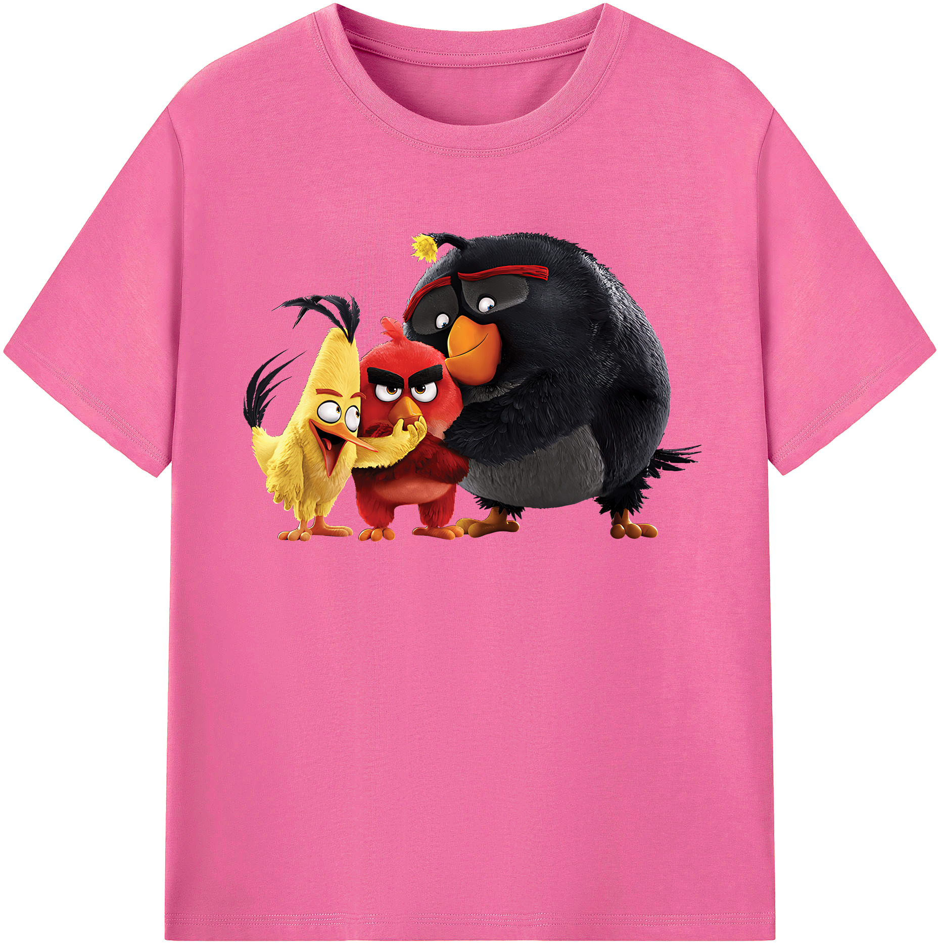 （画像用） Angry Birds アングリーバード レディースカジュアルプリントTシャツ（綿100％）